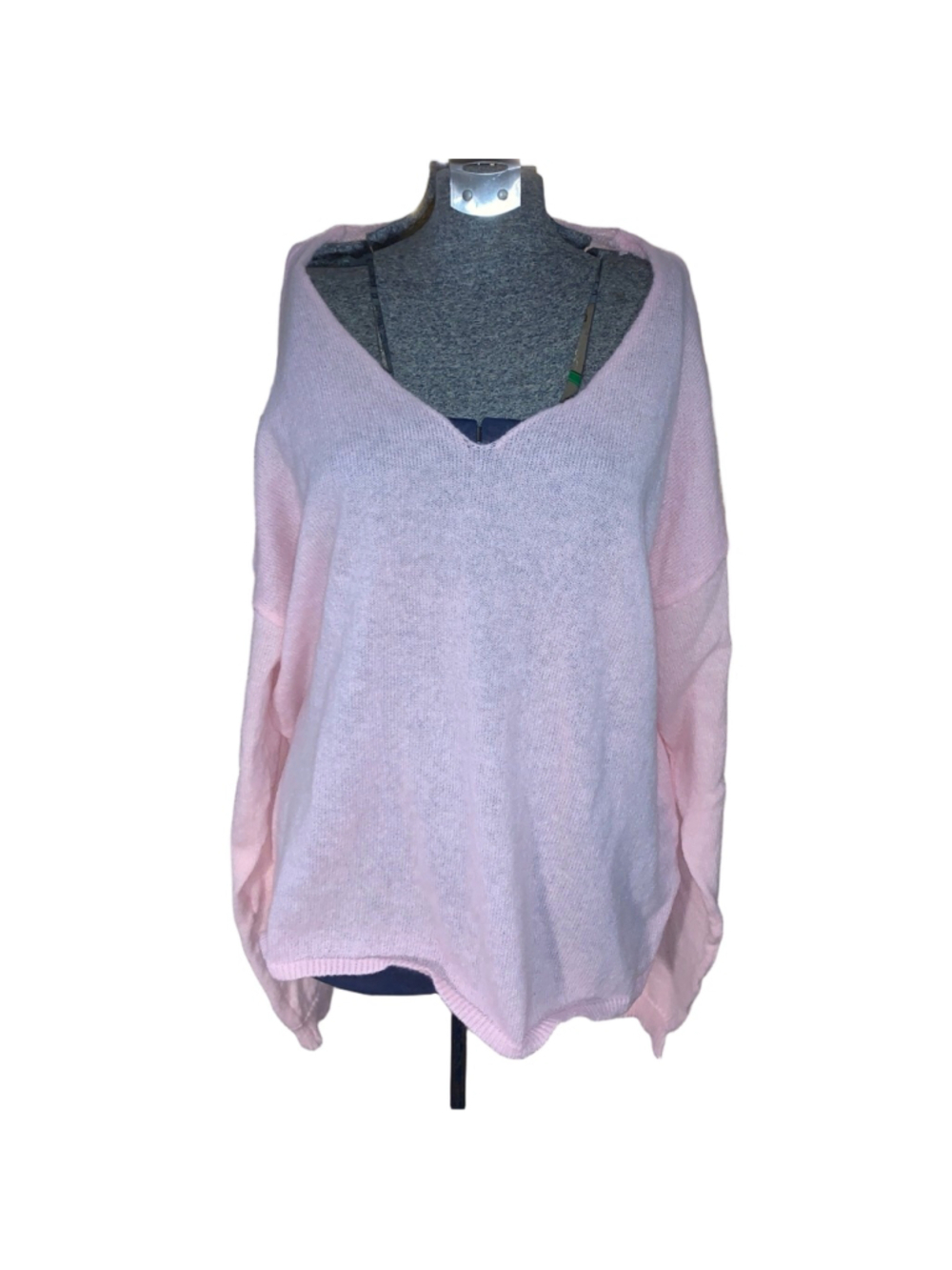 Women's Unbranded Pink V-Neck Sweater XL